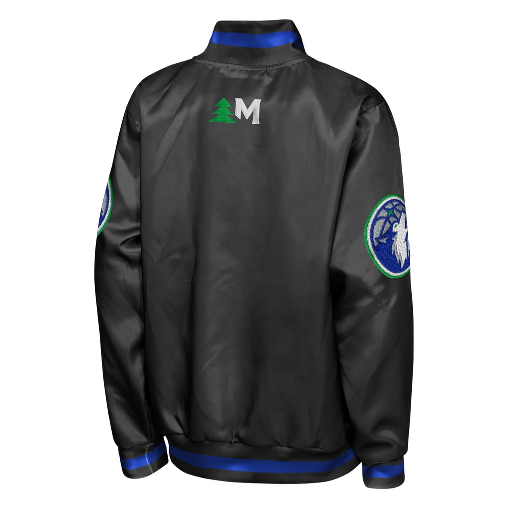 Minnesota Timberwolves Outerstuff Youth Statement Edition Lightweight Satin Jacket - Black
