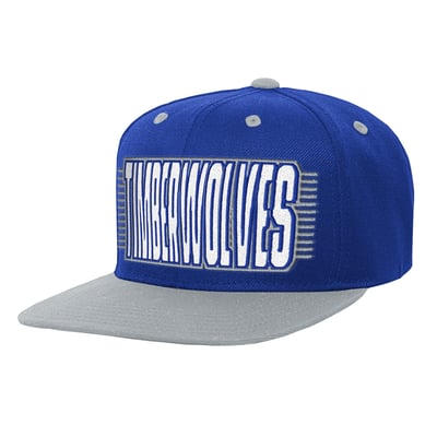 Minnesota Timberwolves Outerstuff Youth Snapback Hat - Blue/Gray