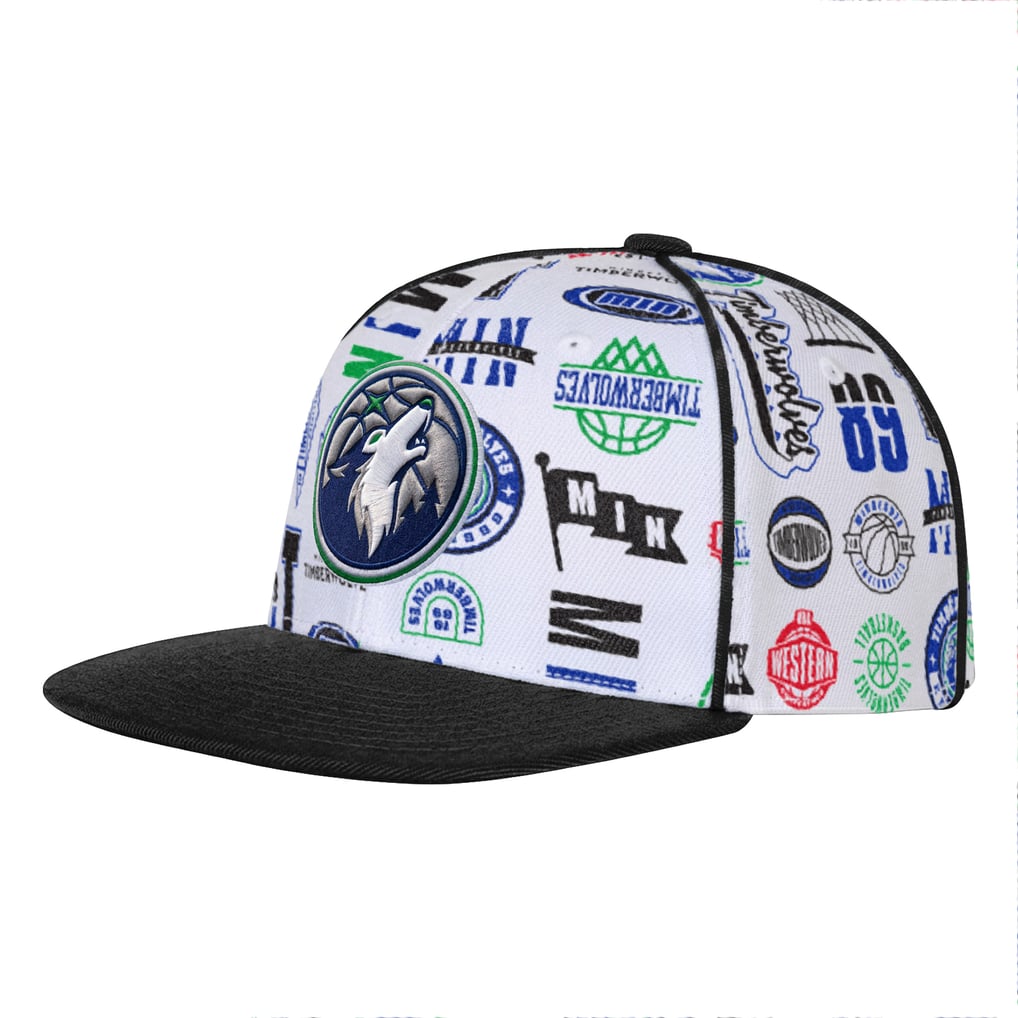 Minnesota Timberwolves Outerstuff Youth Piped Up Snapback Hat - White
