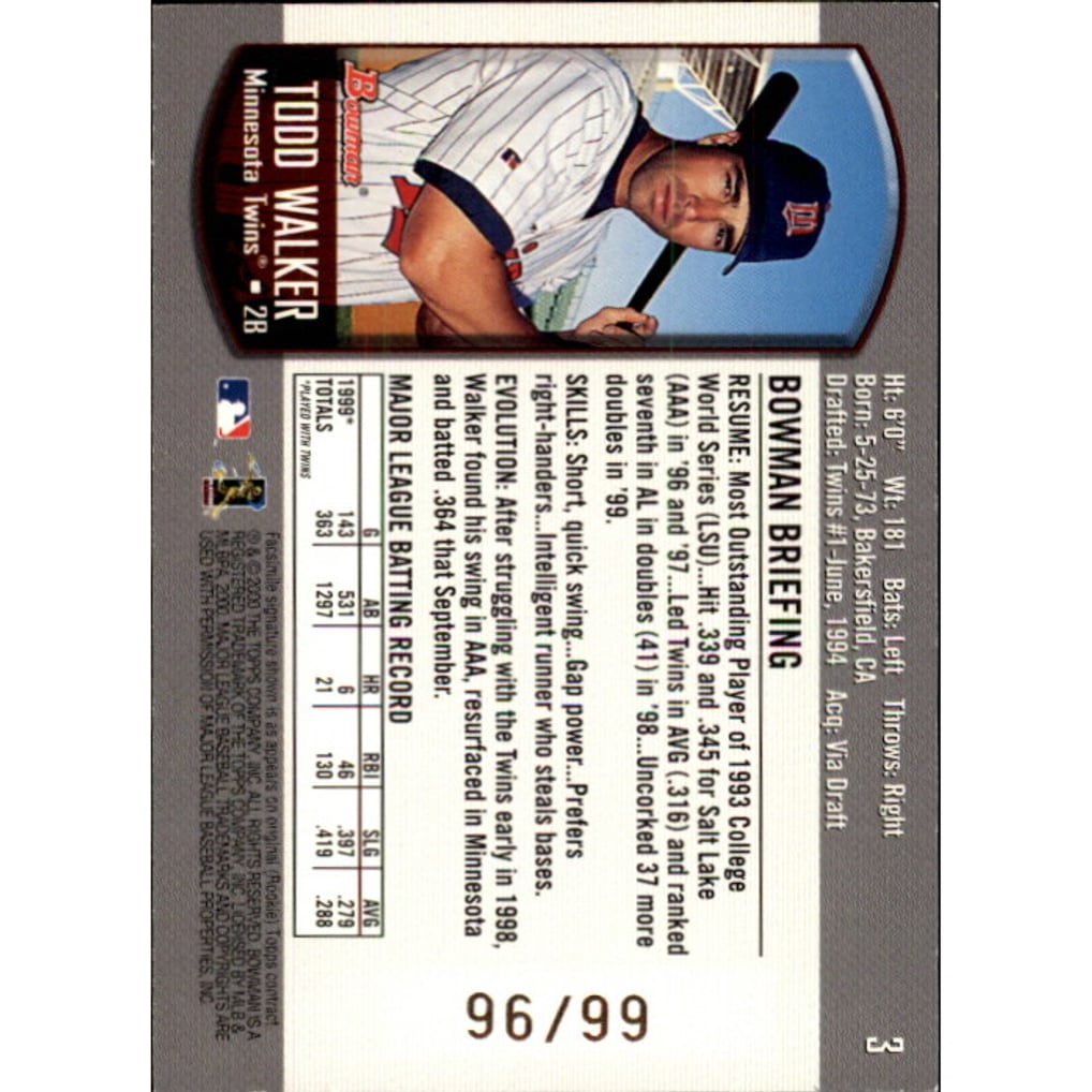 2000 Bowman Gold #3 Todd Walker