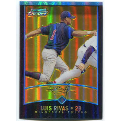 2001 Bowman Chrome Gold Refractors #302 Luis Rivas