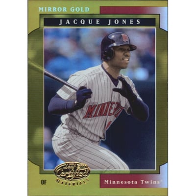 2001 Leaf Certified Materials Mirror Gold #70 Jacque Jones