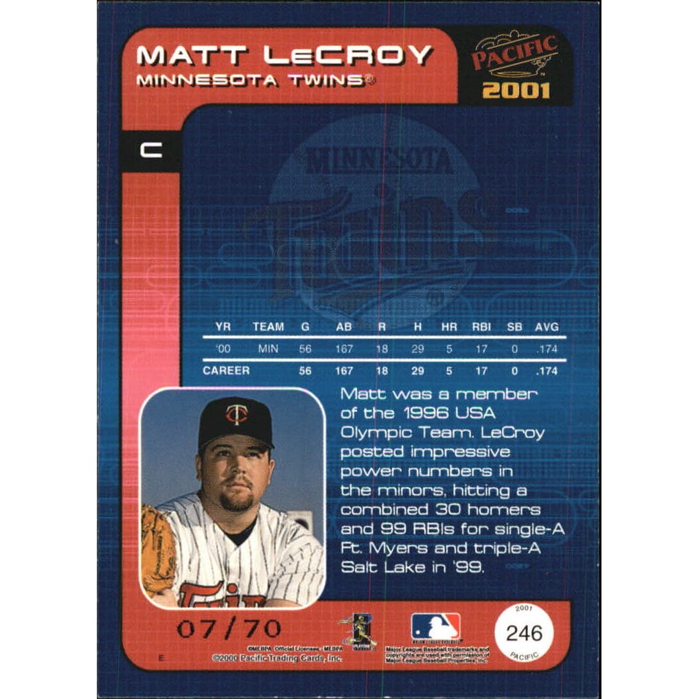 2001 Pacific Hobby LTD #246 Matt LeCroy