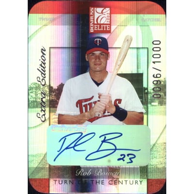 2002 Donruss Elite Turn of the Century Autographs #260 Rob Bowen/100*