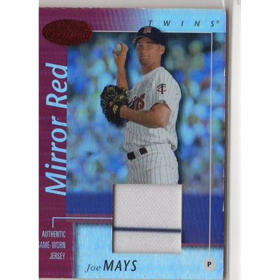 2002 Leaf Certified Mirror Red #46 Joe Mays Jsy