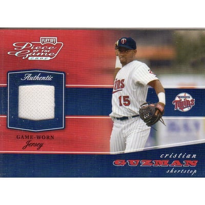 2002 Playoff Piece of the Game Materials Silver #17 Cristian Guzman Jsy