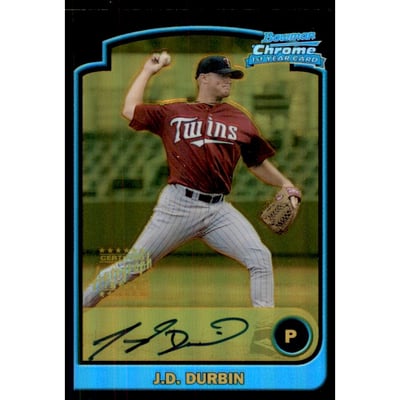 2003 Bowman Chrome Gold Refractors #339 J.D. Durbin AU A