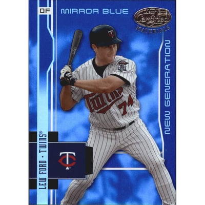 2003 Leaf Certified Materials Mirror Blue #248 Lew Ford NG