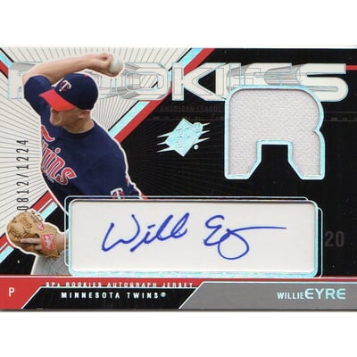 2003 SPx #163 Willie Eyre AU JSY RC
