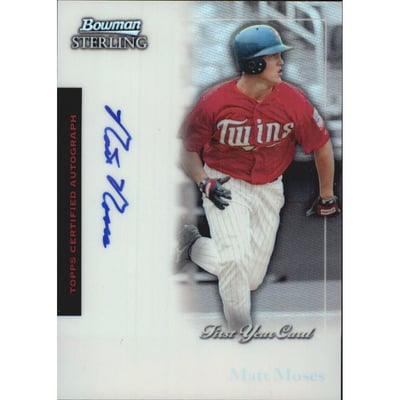 2004 Bowman Sterling Refractors #MM Matt Moses FY AU