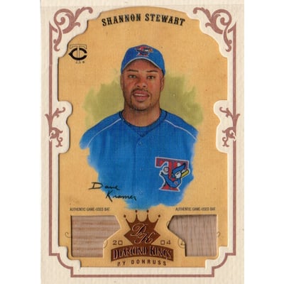 2004 Diamond Kings DK Materials Framed Bronze #52 Shannon Stewart Bat-Bat/100