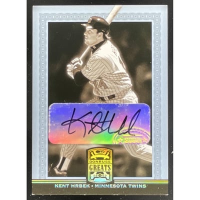2005 Donruss Greats Signature Gold HoloFoil #49 Kent Hrbek Auto