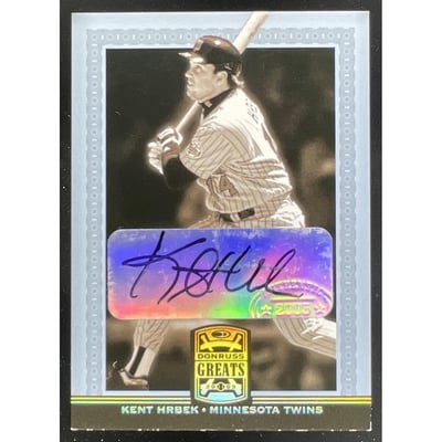 2005 Donruss Greats Signature Gold HoloFoil #49 Kent Hrbek Auto