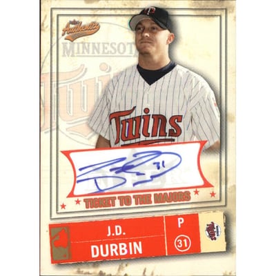 2005 Fleer Authentix General Admission #115 J.D. Durbin TM AU