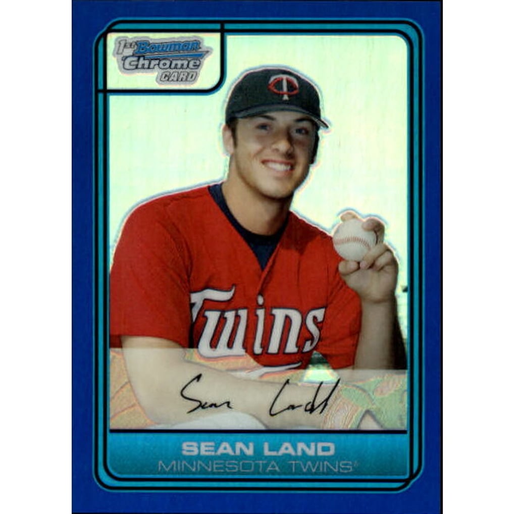 2006 Bowman Chrome Draft Draft Picks Blue Refractors #57 Sean Land