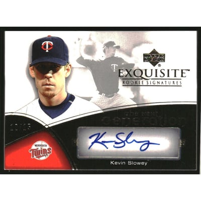 2007 Exquisite Collection Rookie Signatures The Next Generation Signatures Gold #KS Kevin Slowey