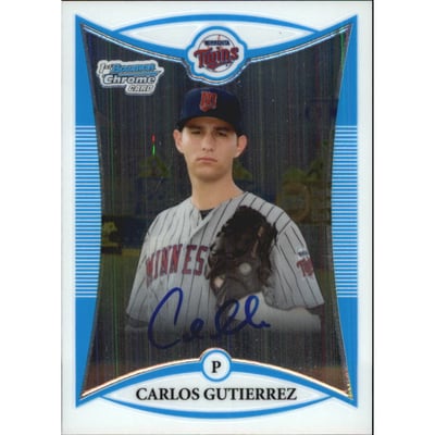 2008 Bowman Chrome Draft Prospects #BDPP113 Carlos Gutierrez AU