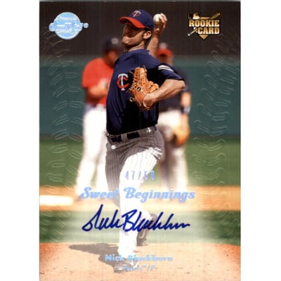 2008 Sweet Spot Rookie Signatures 50 #141 Nick Blackburn AU