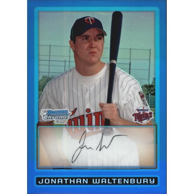 2009 Bowman Chrome Prospects Blue Refractors #BCP32 Jonathan Waltenbury