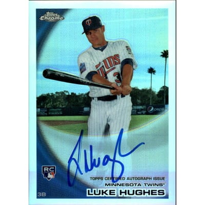 2010 Topps Chrome Rookie Autographs Refractors #187 Luke Hughes
