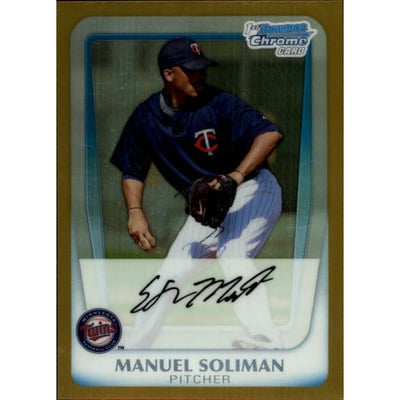 2011 Bowman Chrome Prospects Gold Refractors #BCP199 Manuel Soliman