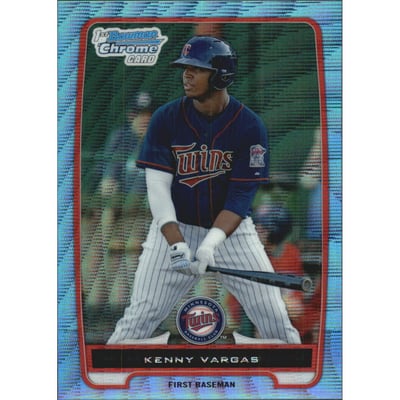 2012 Bowman Chrome Prospects Blue Wave Refractors #BCP150 Kenny Vargas