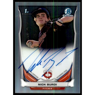 2014 Bowman Chrome Draft Draft Pick Autographs Refractors #BCANB Nick Burdi
