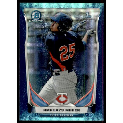 2014 Bowman Chrome Prospects Series 2 Bubble Refractors #BCP98 Amaurys Minier