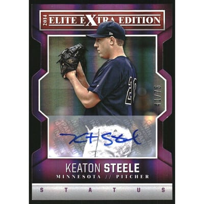 2014 Elite Extra Edition Signature Status Purple #91 Keaton Steele