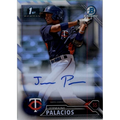 2016 Bowman Chrome Prospect Autographs Refractors #BCAPJP Jermaine Palacios
