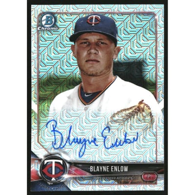 2018 Bowman Chrome Mega Box Autograph Refractors #BMABE Blayne Enlow