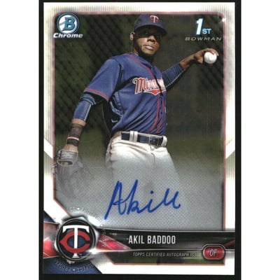2018 Bowman Chrome Prospect Autographs #BCPAAB Akil Baddoo
