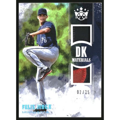 2018 Diamond Kings DK Materials Holo Blue #26 Felix Jorge/25