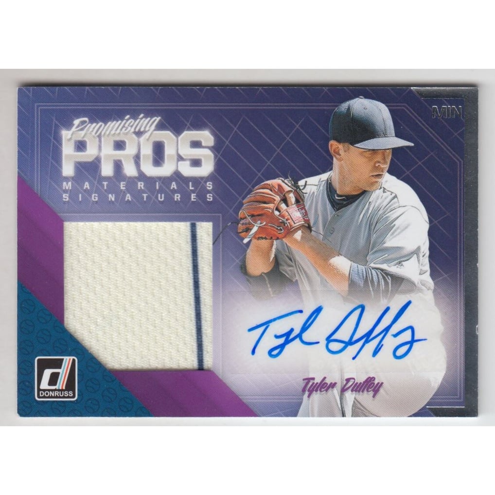 2018 Donruss Promising Pros Materials Signatures #PPMSTD Tyler Duffey