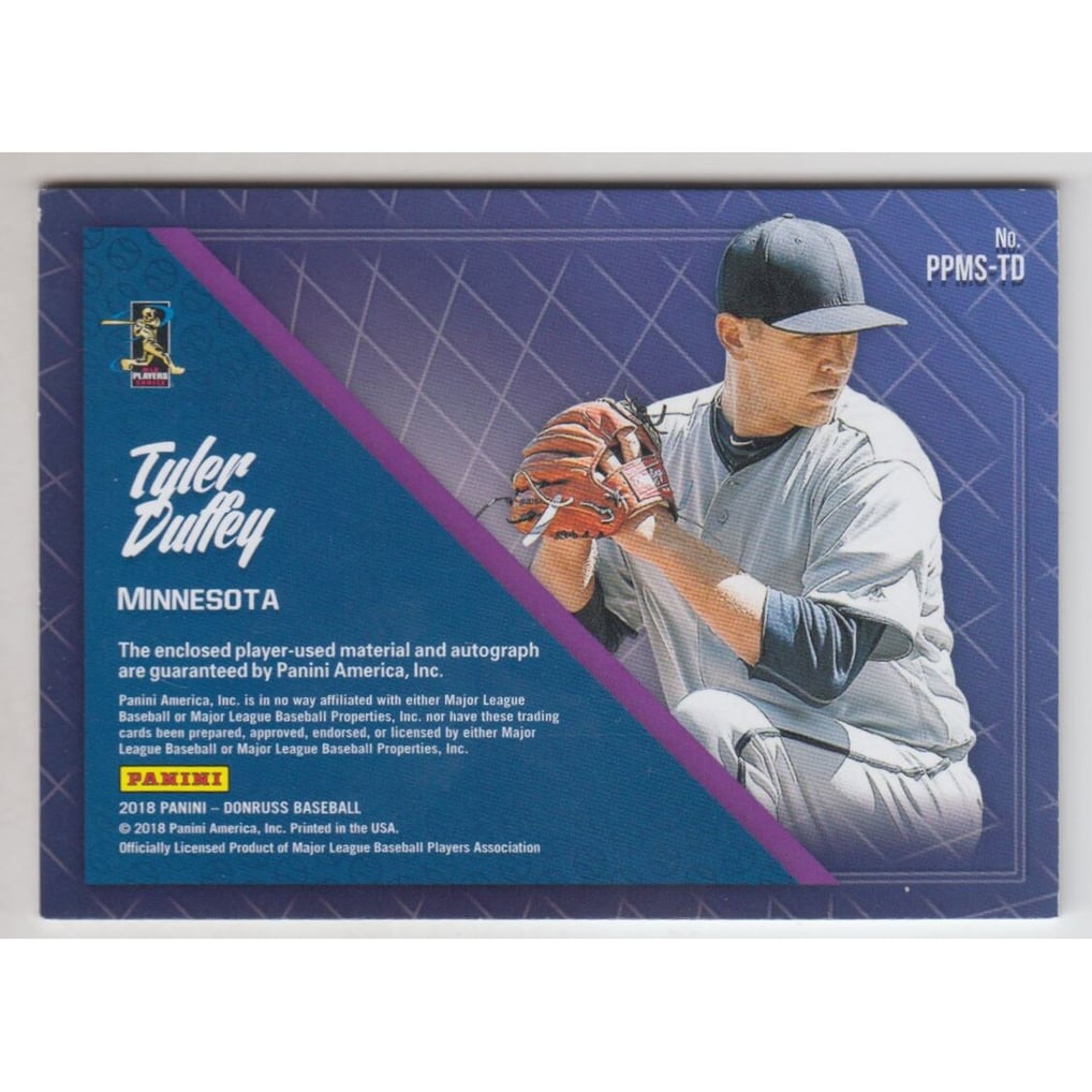 2018 Donruss Promising Pros Materials Signatures #PPMSTD Tyler Duffey