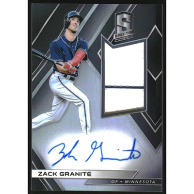 2018 Panini Spectra Rookie Jersey Autographs #RJAZG Zack Granite