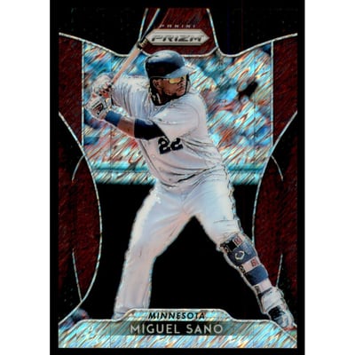 2019 Panini Prizm Prizms Burgandy Shimmer #30 Miguel Sano