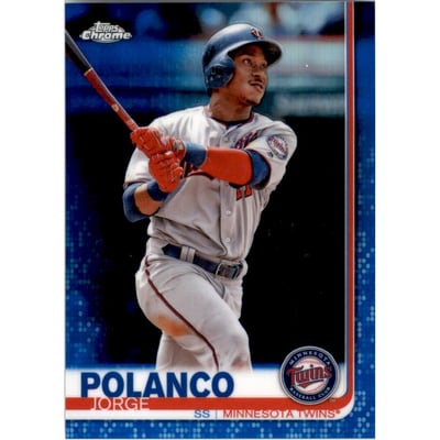 2019 Topps Chrome Blue Refractors #81 Jorge Polanco