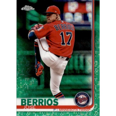 2019 Topps Chrome Green Wave Refractors #123 Jose Berrios