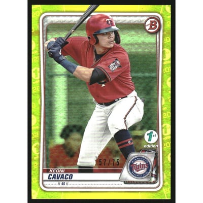 2020 Bowman 1st Edition Yellow Foil #BFE118 Keoni Cavaco