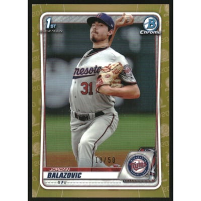 2020 Bowman Chrome Prospects Gold Refractors #BCP123 Jordan Balazovic