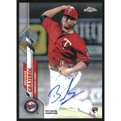 2020 Topps Chrome Rookie Autographs Refractors #RABG Brusdar Graterol