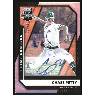 2021 Elite Extra Edition Signatures Prime Numbers B #26 Chase Petty/72