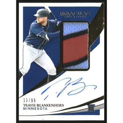 2021 Immaculate Collection #153 Travis Blankenhorn JSY AU/99 RC