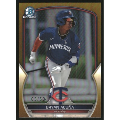2023 Bowman Chrome Draft Gold Refractors #BDC39 Bryan Acuña