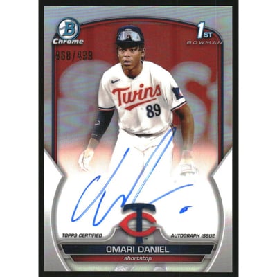 2023 Bowman Chrome Prospect Autographs Refractors #CPAOD Omari Daniel