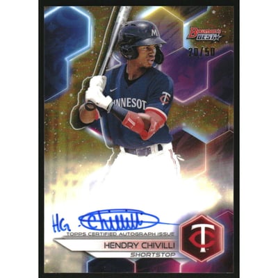 2023 Bowman's Best Best of '23 Autographs Gold Refractors #B23HC Hendry Chivilli