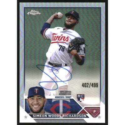 2023 Topps Chrome Rookie Autographs Refractors #RASWR Simeon Woods Richardson