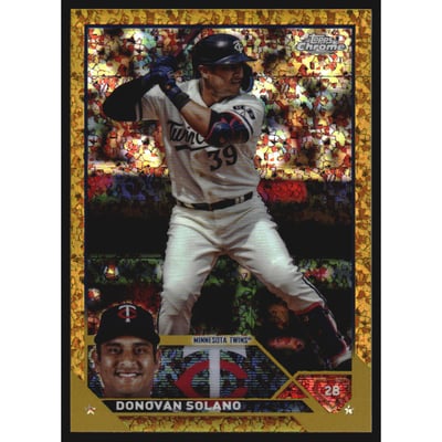 2023 Topps Chrome Update Gold Mini-Diamond Refractors #USC146 Donovan Solano