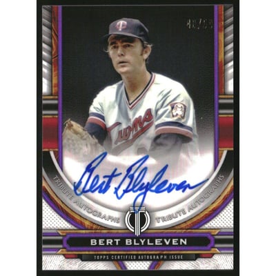 2023 Topps Tribute Autographs Purple #TABBL Bert Blyleven